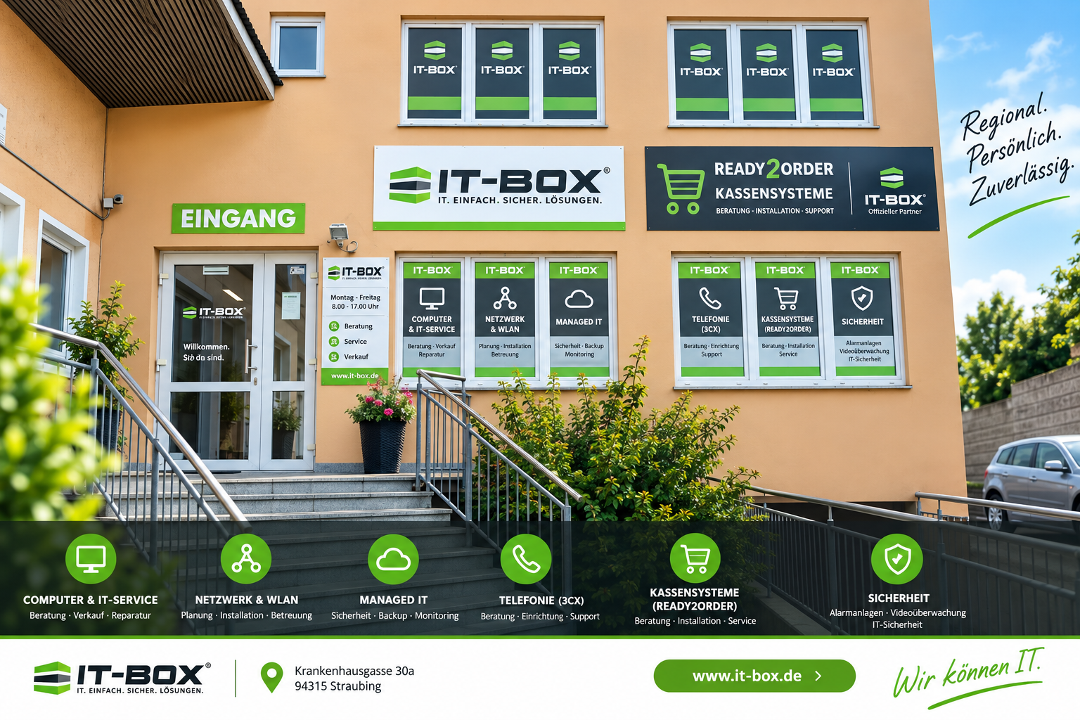 Außenansicht des IT-Box-Unternehmensstandorts in Straubing