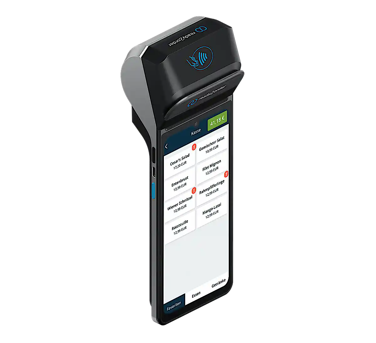 Mobiles readyGo 2 Kassengerät mit Touchscreen und integriertem Kartenleser
