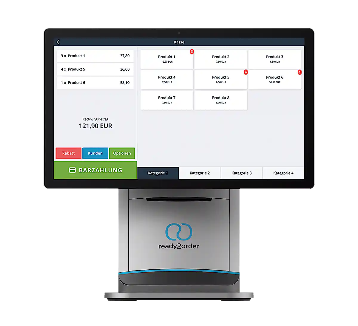 readyMax 2 Kassenterminal mit Touchscreen und Bondrucker